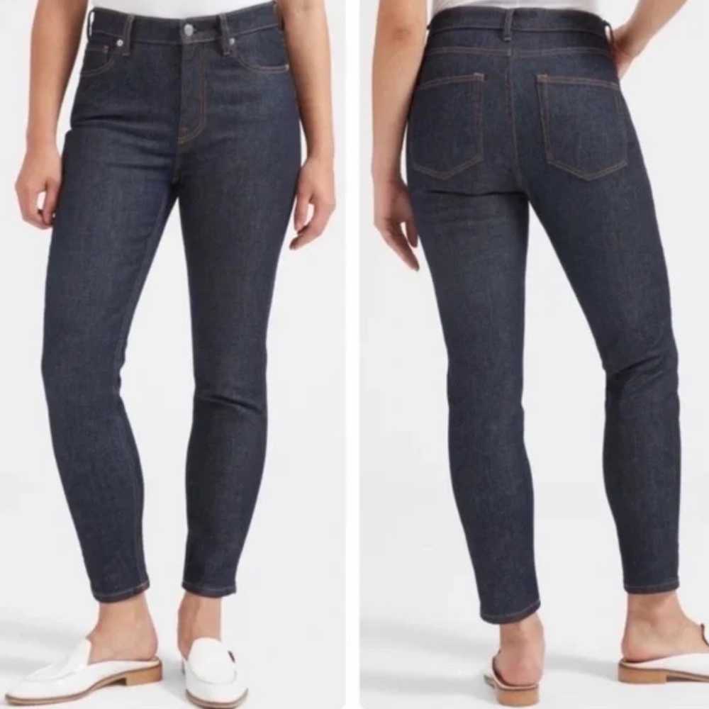 Everlane The High-Rise Skinny Dark Indigo denim Jeans 31x32